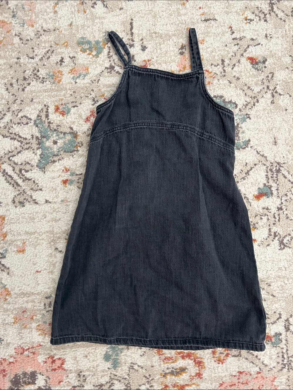 Black denim tank dress